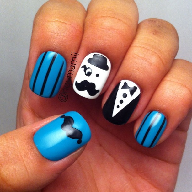 Mustache Nail Art Designs You Must Try This Movember