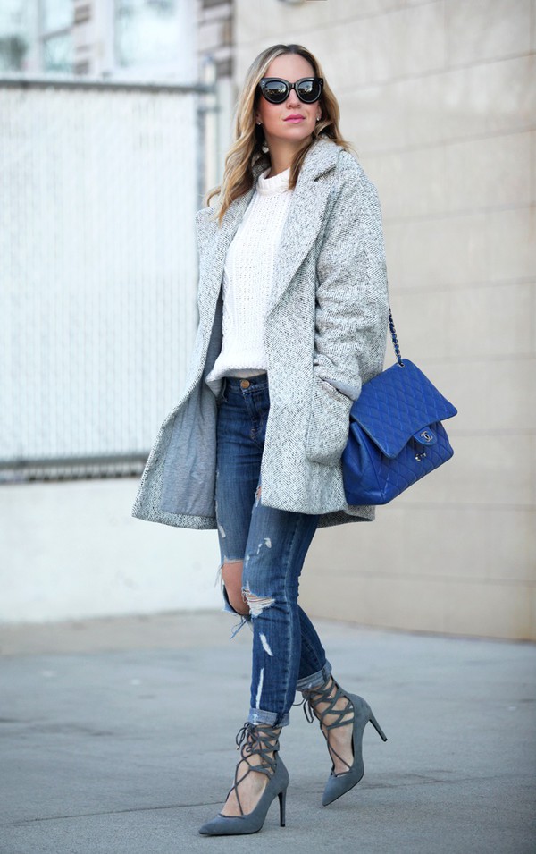 Trendy Street Style Looks With Grey Coats - fashionsy.com