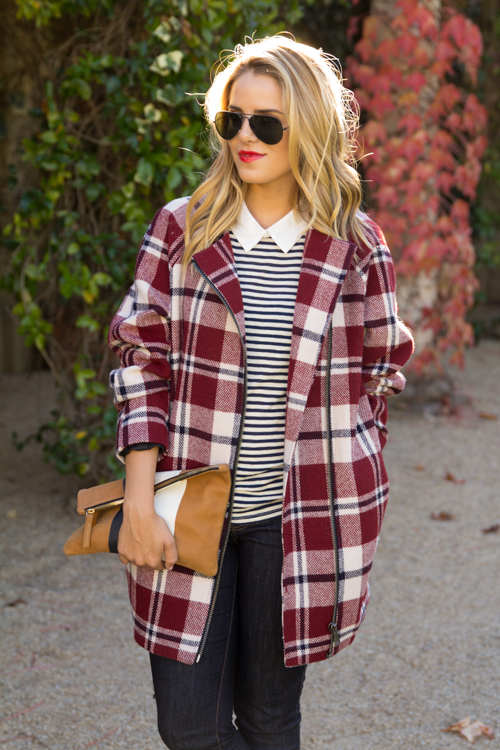 15 Trendy Ways Of How To Style Plaid Coats This Winter