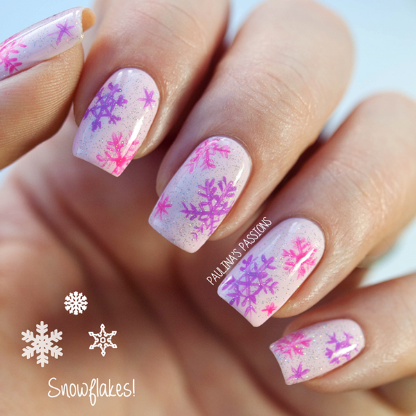 18 Easy and Simple Snowflake Nail Art Designs + Tutorial