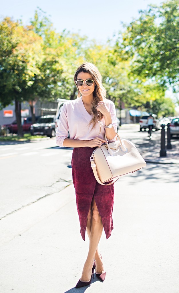 Blush And Burgundy   Great Combo To Wear This Winter