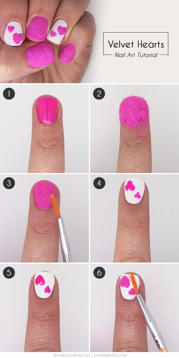 Step by Step Valentines Day Nail Tutorials You Can Copy