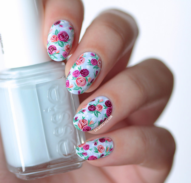 Garden Party - Floral Nail Art Designs - fashionsy.com