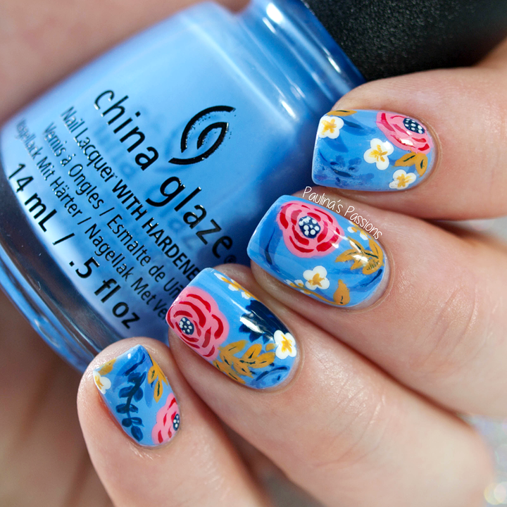 Garden Party - Floral Nail Art Designs - fashionsy.com