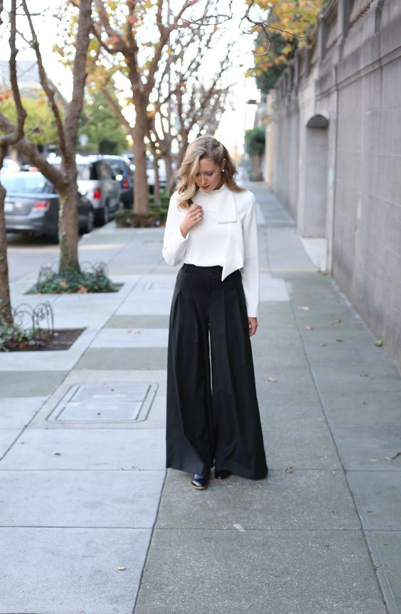 Fashion Tips Of How To Wear Wide Leg Pants