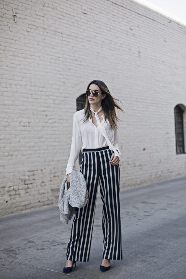Make Your Legs Look Longer With Vertical Striped Pants