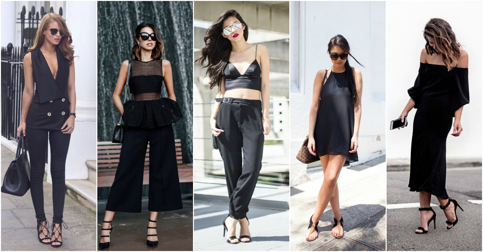black summer outfits