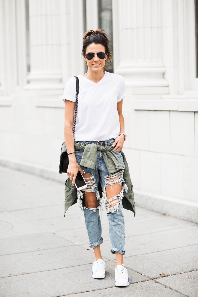 18 Fabulous Ways To Style The Classic White T Shirt