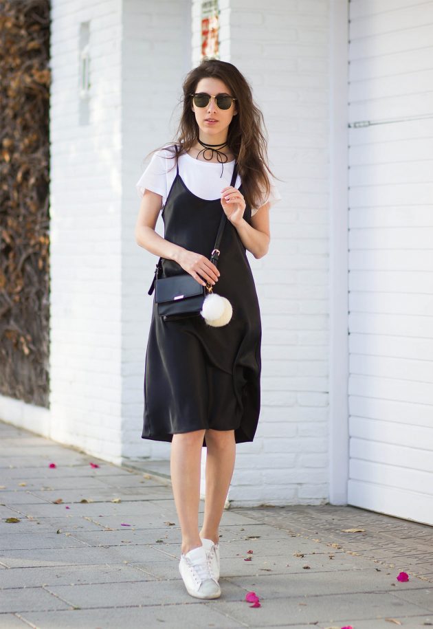 Slip Dress Over T shirt   Here’s How to Get the Look!