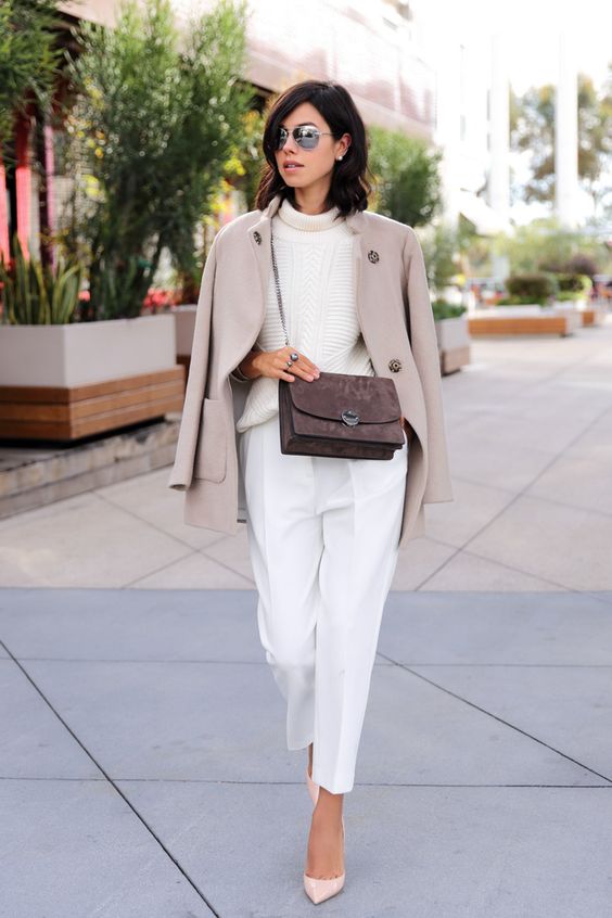 How To Wear White Pants In Fall