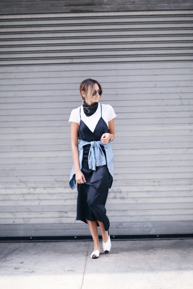 Slip Dress Over T shirt   Here’s How to Get the Look!