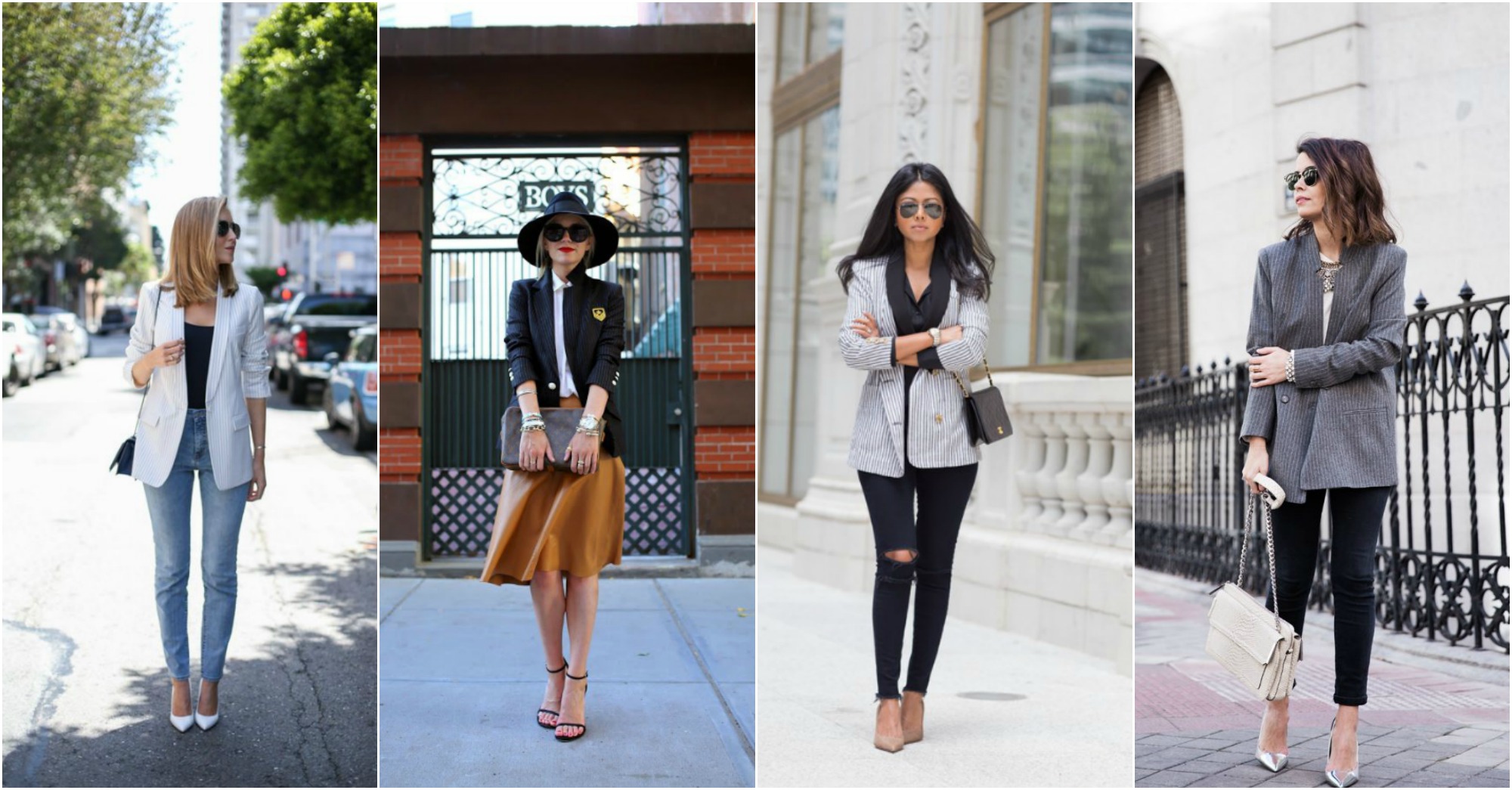 How To Wear A Pinstripe Blazer This Fall - fashionsy.com
