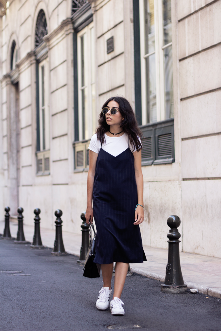 Slip Dress Over T-shirt - Here’s How to Get the Look! - fashionsy.com