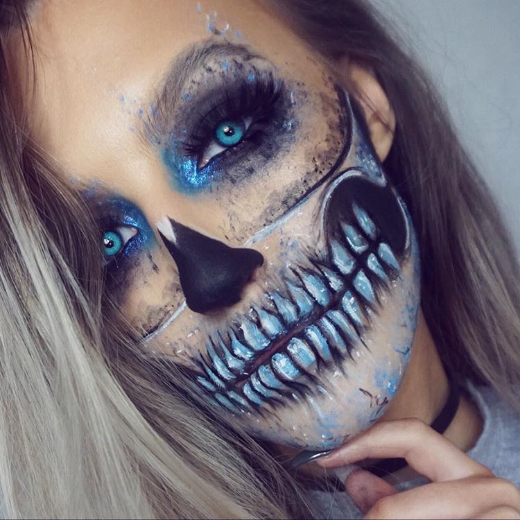 16 To-Die-For Skull Makeup Looks for Halloween - fashionsy.com