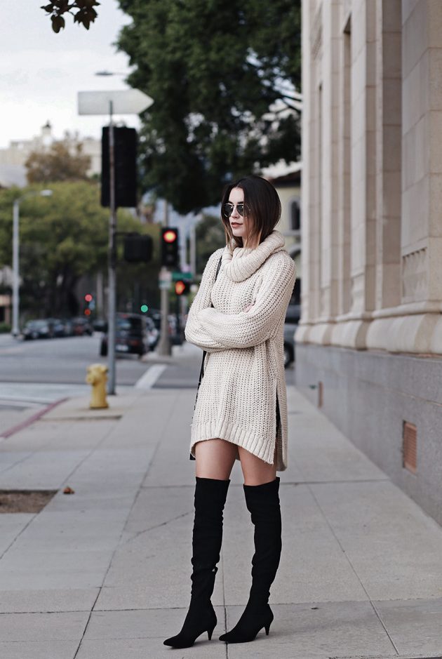 How To Look Trendy In Turtleneck Sweater Dress This Season