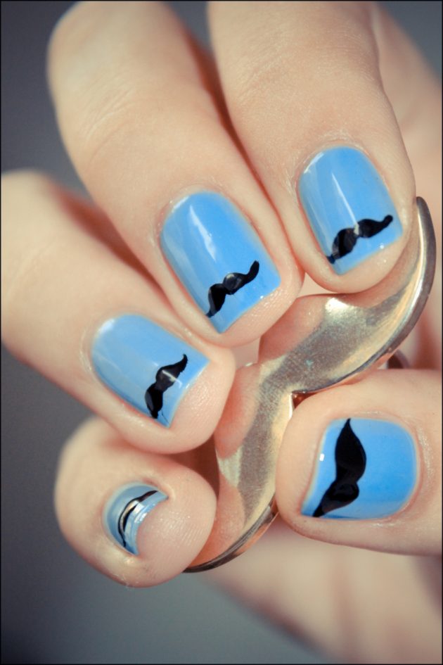 20 Wonderful Movember Nail Designs You Will Love To Copy