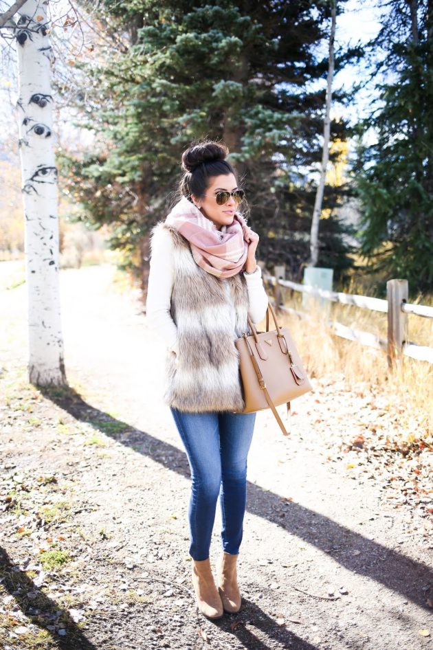 Fashionable Fall Outfits With Fur Vests You Will Love To Copy