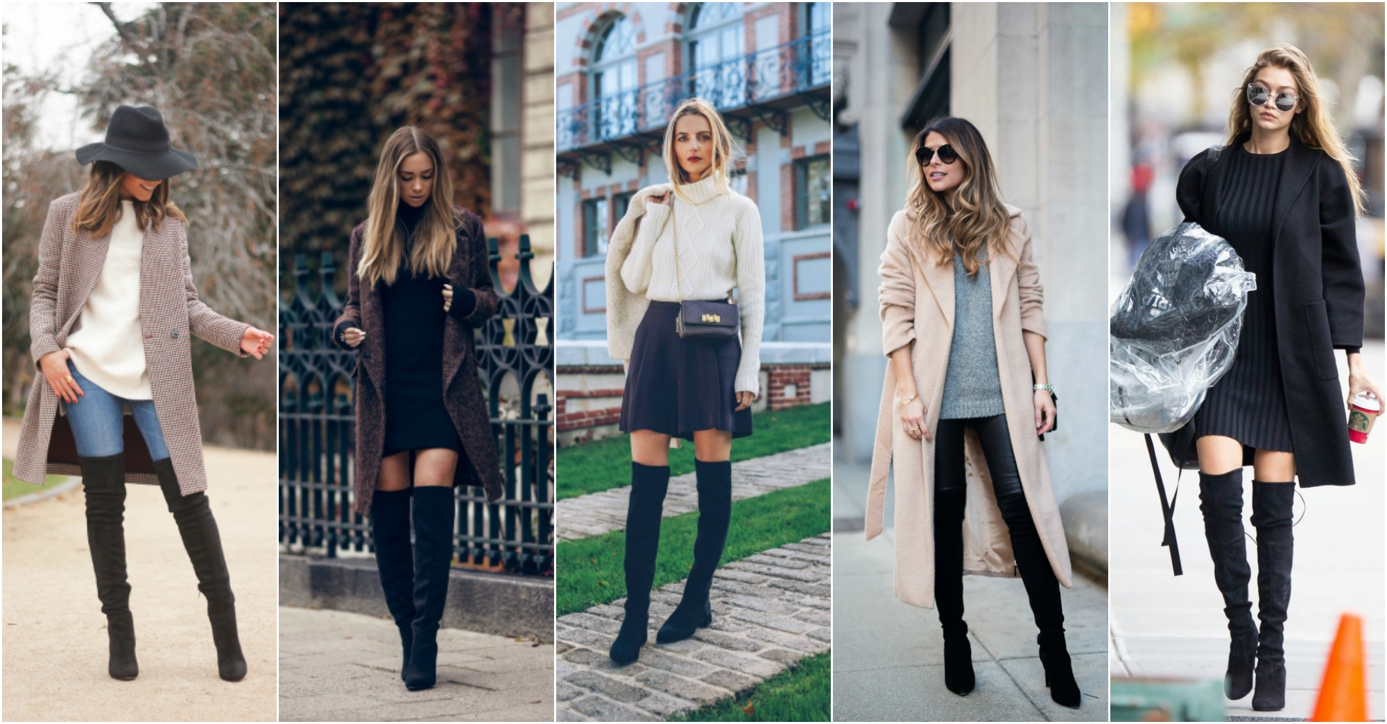 Everyone Is Wearing Black Over-The-Knee Boots - fashionsy.com