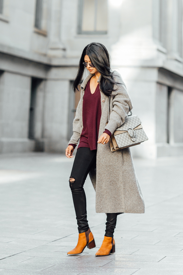 Burgundy And Grey   Perfect Color Combo For This Fall
