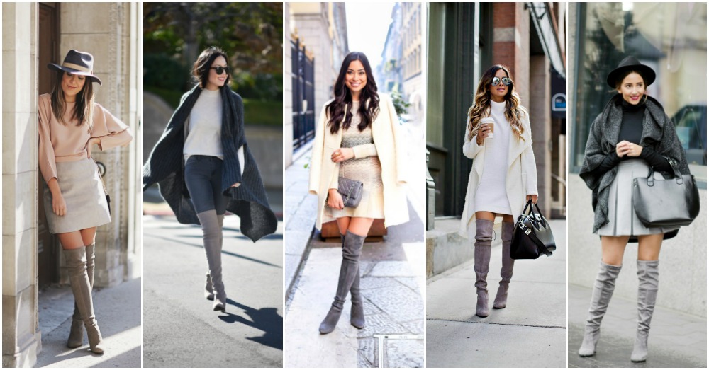 How To Wear Grey Boots Like A Fashion Blogger - fashionsy.com
