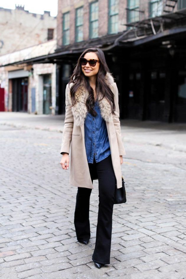 Wear A Fur Collar Coat For A Classy And Elegant Look