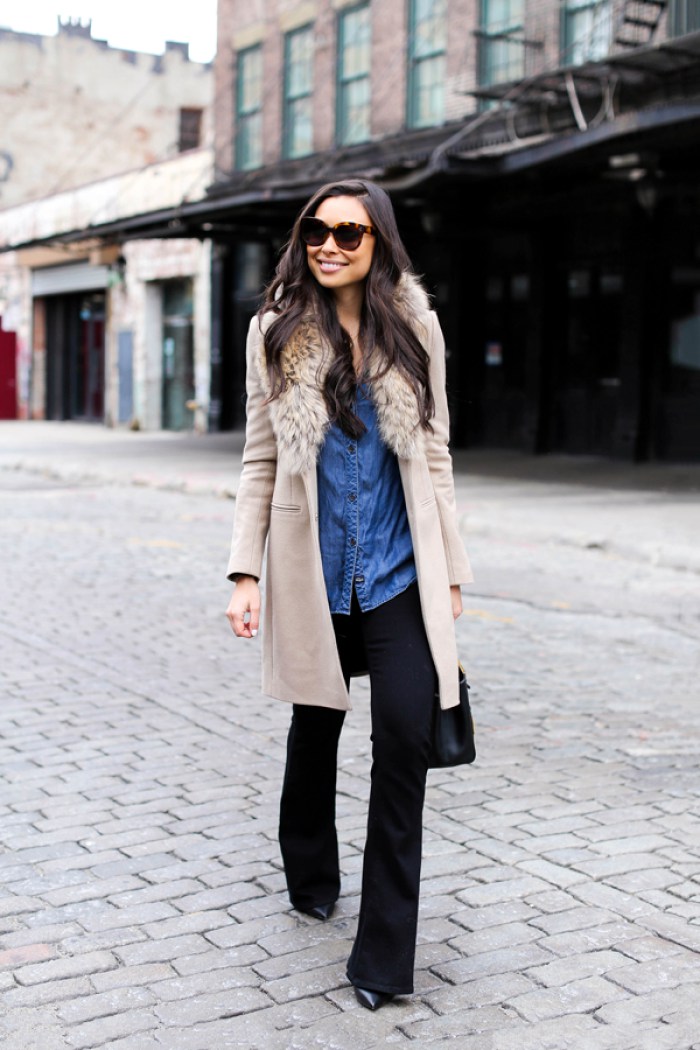 Wear A Fur Collar Coat For A Classy And Elegant Look - fashionsy.com