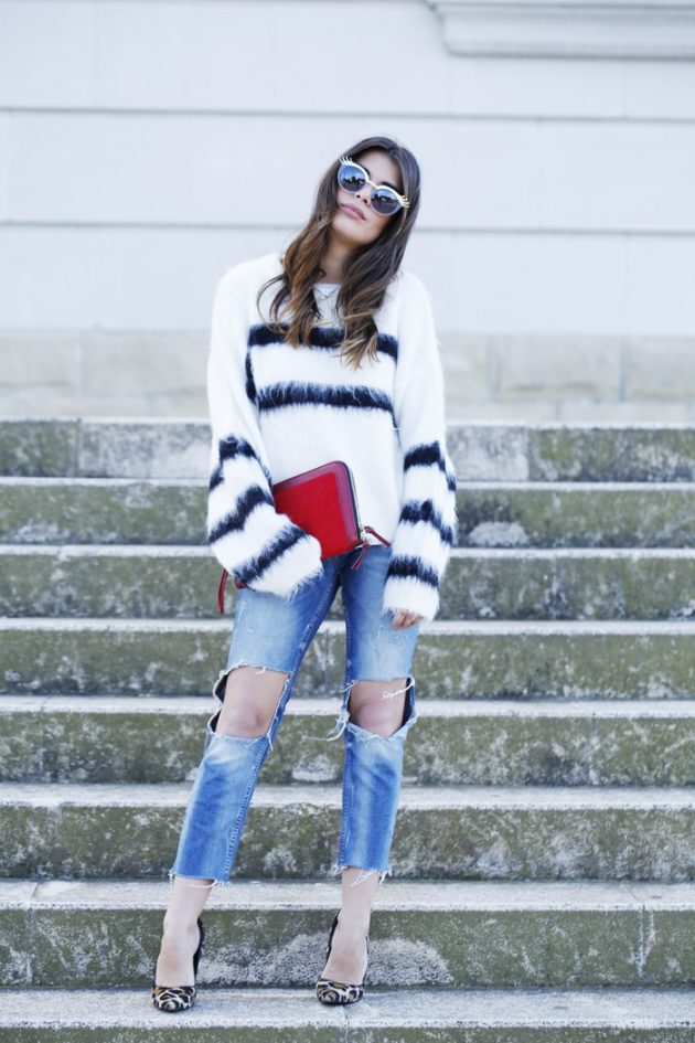 15 Cozy And Warm Outfits With Fuzzy Sweaters