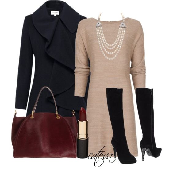 Fabulous Sweater Dress Polyvore Combos Worth Copying - fashionsy.com