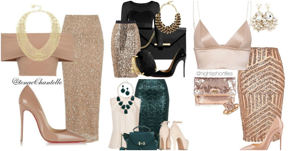 12 Must-See Polyvore Combos With Sequin Skirts - fashionsy.com