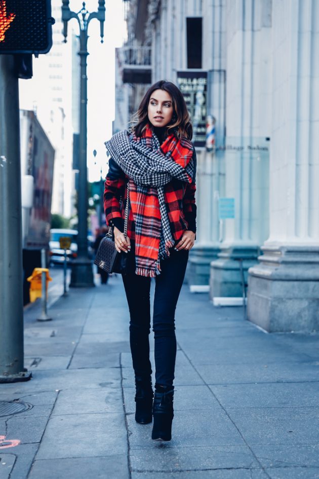 How To Look Chic In A Plaid Coat This Season