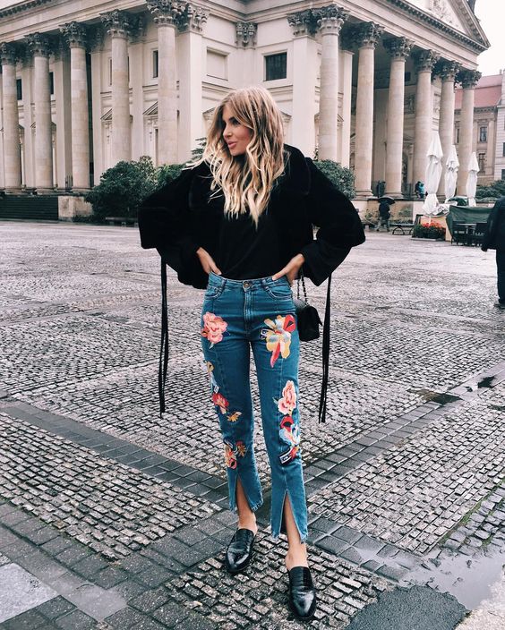 Embroidered Jeans Are A Must Have For This Spring