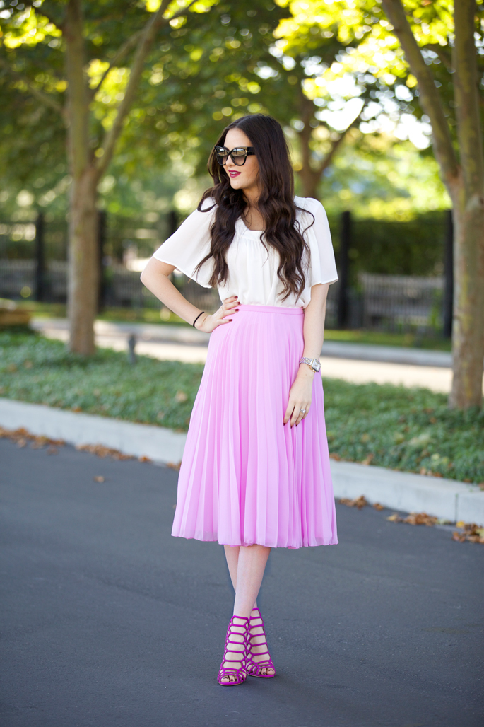 Розовая юбка с чем носить летом фото