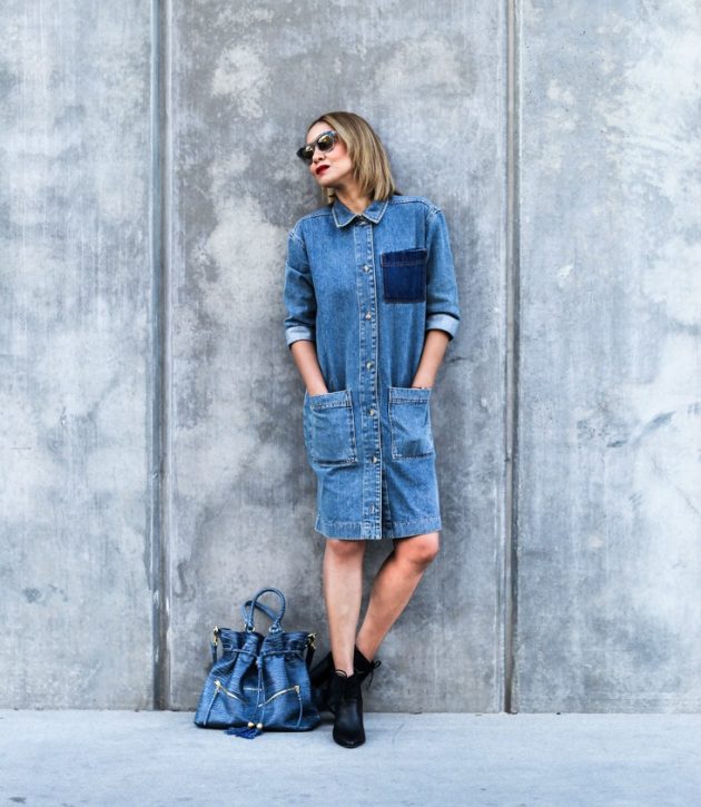 A Denim Dress Is A Must Have Dress For The Season