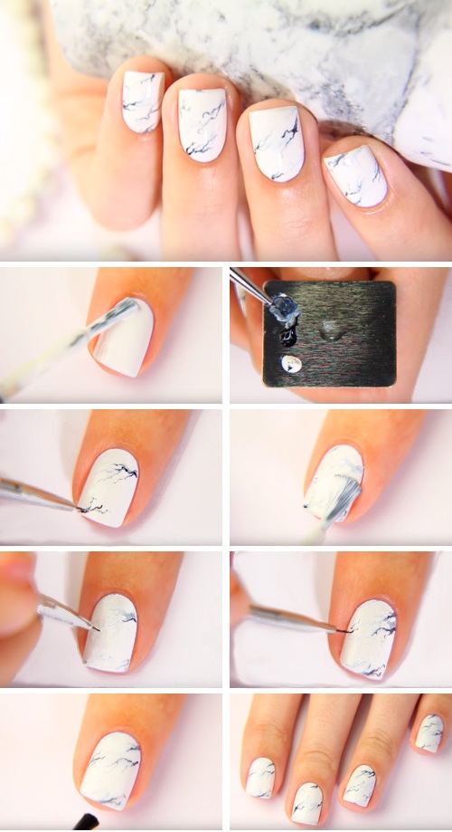 How To Do Marble Nails Without Water + 16 Marble Nail Ideas You Will Love