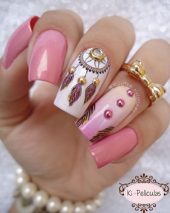 From Girly to Glamorous: 15 Pretty Pink Nail Designs