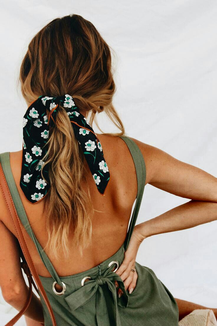 Scarf Ponytail Is The Perfect Hairstyle For Summer