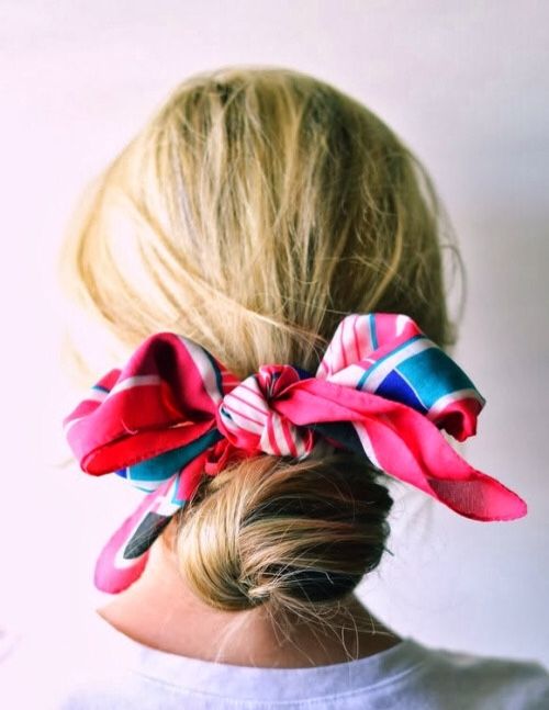 Scarf Ponytail Is The Perfect Hairstyle For Summer